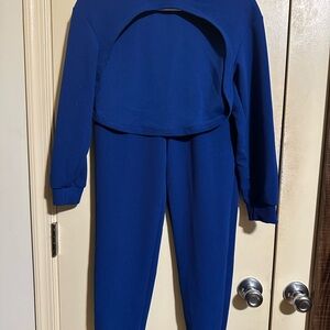 3 Piece Elegant Blue Jumpsuit